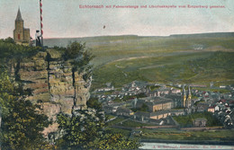 Delcampe - ECHTERNACH MIT FAHENENSTANGS UND LIBORIUSKAPELLE VOM EMZERBERG GESEHEN       2 AFBEELDINGEN - Echternach
