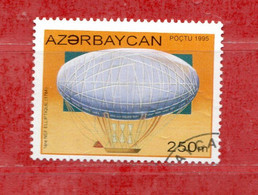 Delcampe - (34) AZERBAIDJAN °- 1995 - Les DIRIGEABLES DIRIGIBILI MONGOLFIERE.  Yvert. 226.  Oblitéré. - Aserbaidschan