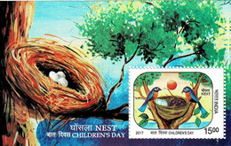 INDIA 2017 Mi BL 176 CHILDREN'S DAY & BIRDS MINT MINIATURE SHEET ** - Blokken & Velletjes