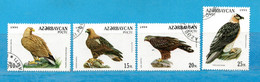 Delcampe - (34) AZERBAIDJAN °- 1994 - OISEAUX UCCELLI BIRDS.  Yvert. 167  à 171.  Sans Le 171.  Oblitéré. - Aserbaidschan