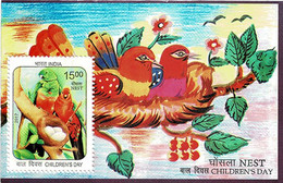 Delcampe - INDIA 2017 Mi BL 177 CHILDREN'S DAY & BIRDS MINT MINIATURE SHEET ** - Blocs-feuillets