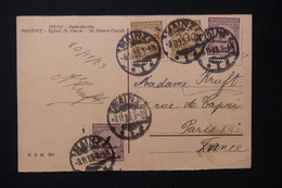ALLEMAGNE - Affranchissement De Mainz En 1923 Sur Carte Postale Pour Paris - L 131418 - Storia Postale