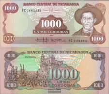 Nicaragua Pick-number: 156b Uncirculated 1985 1.000 Córdobas - Nicaragua