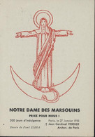 Delcampe - 2nde Guerre Mondiale Guerre 39 45 Marine Prière Priez Pour Nous Notre Dame Des Marsouins Jean Evêque Carcassonne - Non Classés