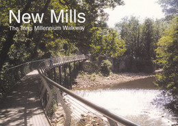 Postcard New Mills The Torrs Millennium Walkway [ Bridge ] My Ref B25613 - Derbyshire