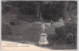 Delcampe - CPA FRANCE 76 BOLBEC LE JARDIN PUBLIC DOS DIVISE ECRIT - Bolbec