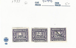 56498 ) Canada Postage Due 1933 - Port Dû (Taxe)