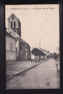 CP 78 VERNEUIL La Grande Rue Et L'église - Verneuil Sur Seine