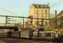 Delcampe - AL 284 - Train - Loco BB 66000 Avec Un Fourgon Chaudière C 900 - ARGENTEUIL - Val D'Oise - SNCF - Argenteuil