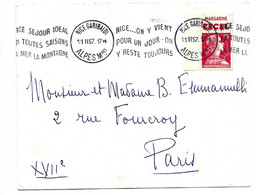 MARIANNE 15F Publicité Margarine EXCEL Sur Lettre 1957 - Publicitimbre COIN De CARNET - Anciens : 1906-1965