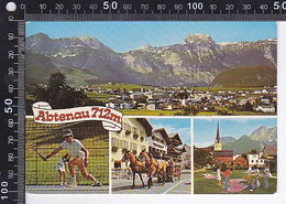 CPA ABTENAU- DIFFERENT VIEWS, PANORAMA, TENNIS, HORSE CART, GOLF - Abtenau