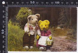 Delcampe - CPA GAMES AND TOYS, TEDDY BEARS, COUPLE AT PICNIC - Spielzeug & Spiele