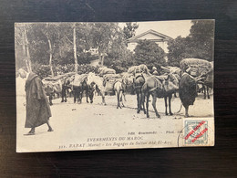 Delcampe - Colonias Españolas Marruecos Sello Postal Sobreimpreso Correo Espanol Marruecos Postal Frente Evenements Du Maroc Rabat - Spanisch-Marokko