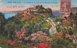 Delcampe - EZE : LE VILLAGE ET LA ROUTE DE LA MOYENNE CORNICHE - Eze