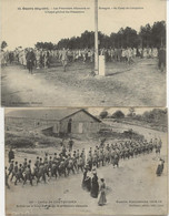 CAMP DE COETQUIDAN  - 2 CARTES  ARRIVEE DES PRISONNIERS ALLEMANDS  1914-18 - Guer Cötquidan