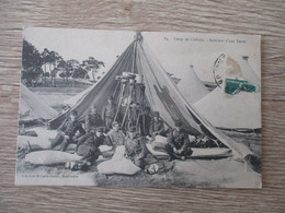 Delcampe - 51 CAMP DE CHALONS INTERIEUR D'UNE TENTE MILITAIRES FUSILS - Camp De Châlons - Mourmelon