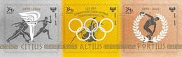 Russian Occupation Of Ukraine (DNR) 2021 Modern Olympic Games 125 Ann Set Of 3 Stamps In Strip - Unused Stamps