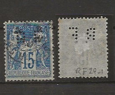 Perforé RF 29-1 Ind:6 - Used Stamps