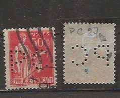 Perforé PC 27 Ind:6 - Used Stamps