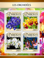 2017 DJIBOUTI MNH ORCHIDS   |  Yvert&Tellier Code: 1372-1375  |  Michel Code: 1443-1446  |  Scott Code: 1125 - Djibouti (1977-...)