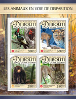 2017 DJIBOUTI MNH ENDANGERED ANIMALS |  Yvert&Tellier Code: 1392-1395  |  Michel Code: 1483-1486  |  Scott Code: 1123 - Djibouti (1977-...)