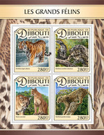 2017 DJIBOUTI MNH BIG CATS   |  Yvert&Tellier Code: 1404-1407  |  Michel Code: 1498-1501  |  Scott Code: 1112 - Djibouti (1977-...)