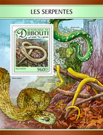 2017 DJIBOUTI MNH  SNAKES  |  Yvert&Tellier Code: 161  |  Michel Code: 1467 / Bl.553  |  Scott Code: 1146 - Djibouti (1977-...)