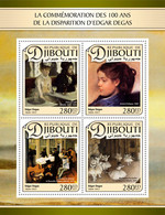 2017 DJIBOUTI MNH  EDGAR DEGAS  |  Yvert&Tellier Code: 1424-1427  |  Michel Code: 1513-1516  |  Scott Code: 1108 - Djibouti (1977-...)