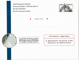 GMZ -  PSEUDO  PUBLICITE S.CE FRANCAIS DES MONNAIES - Private Stationery