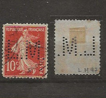 Perforé LM 97 Ind:6 - Used Stamps