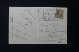 LUXEMBOURG - Affranchissement De Wiltz Sur Carte Postale Pour Paris  - L 131473 - Covers & Documents