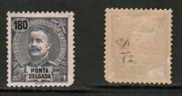 PONTA DELGADA   Scott # 37* ORIGINAL GUM HINGED (CONDITION AS PER SCAN) (Stamp Scan # 823-10) - Ponta Delgada