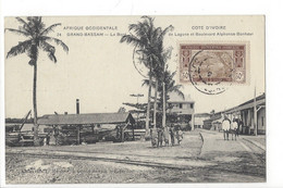 Delcampe - 30408 - Côte D'Ivoire Grand-Bassam Le Bord De Lagune Et Boulevard Alphonse Bonhaur Circulée 1921 - Elfenbeinküste