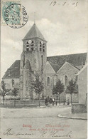 91 -  Saclay - Eglise - Route De Paris à Chevreuse  ** CPA Précurseur Et Animée ** - Saclay