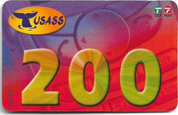 Greenland - Tusass - Purple Red Design, GSM Refill, 200kr. Exp. 01.03.2006, Used - Groenlandia