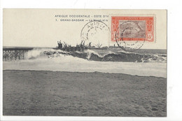 Delcampe - 30412 - Côte D'Ivoire Grand-Bassam Le Warph Et La Barre  Circulée 1921 - Elfenbeinküste