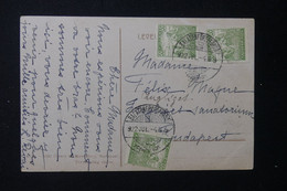 HONGRIE - Affranchissement De Balatonfüred, Fürdő Sur Carte Postale En 1922 Pour Budapest - L 131496 - Marcophilie