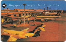 Delcampe - Singapore - Changi's New Finger Piers, Aircrafts - 1SFPA - Used - Singapur