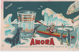 Bouvard Ancien / AMORA/La Moutarde De Dijon Dans  Son Verre " Givre Et Or "/ Vers 1950-1960        BUV651 - Mostard