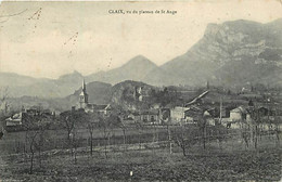 Delcampe - - Dpts Div-ref-BE521- Isère - Claix Vu Du Plateau De St Ange - Verso Cachet 1er Régiment Artillerie - Marcophiilie - - Claix