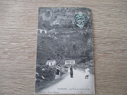 Delcampe - ALGERIE TLEMCEN LE PONT DU CHEMIN DE FER  ANIMEE - Tlemcen