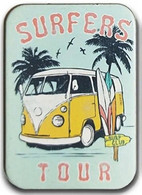 Retro Magnet, Volkswagen Camper Van, Palm Tree, Surfers 4,5 X 6,5 Cm, Thickness 3mm - Altri & Non Classificati