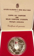 MEDAGLIA MILAN 1989 Campione D'europa PROOF In Box ( Capsula Mancante Immagine Di Repertorio ) - Professionnels/De Société