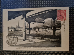 Delcampe - Carte THANN La Gare Et La Cathedrale Cachet Du Centenaire Chemin De Fer Mulhouse Thann - Thann