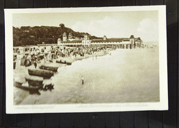 Delcampe - DR: Ansichtskarte Vom Seebad Heringsdorf-Neues Familienbad Mit Strandleben Um 1920  Echte Kupfertiefdruckkte Nr. 21516 - Usedom