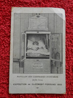Cpa Publicité  Expo Clermont Ferrand Couveuse D'enfants France 1910 - Werbepostkarten