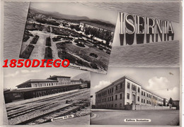 ISERNIA - MULTIVEDUTE F/GRANDE VIAGGIATA  1959 ANIMAZIONE CON STAZIONE - Isernia