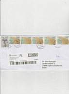 Spagna 2022 - Busta Racc. X L'Italia Affrancata Con 6 Stamps + Chiudilettera - Covers & Documents