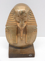 *JOLI STATUE BRONZE TOUTANKHAMON SOCLE BOIS COLLECTION EGYPTE VITRINE Déco XXe   E - Bronzen