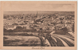 Postkarte Grunstadt (Allemagne) Panorama  Eisenbahn Lokomotive   Zug     Ed Hepp Manheim - Gruenstadt